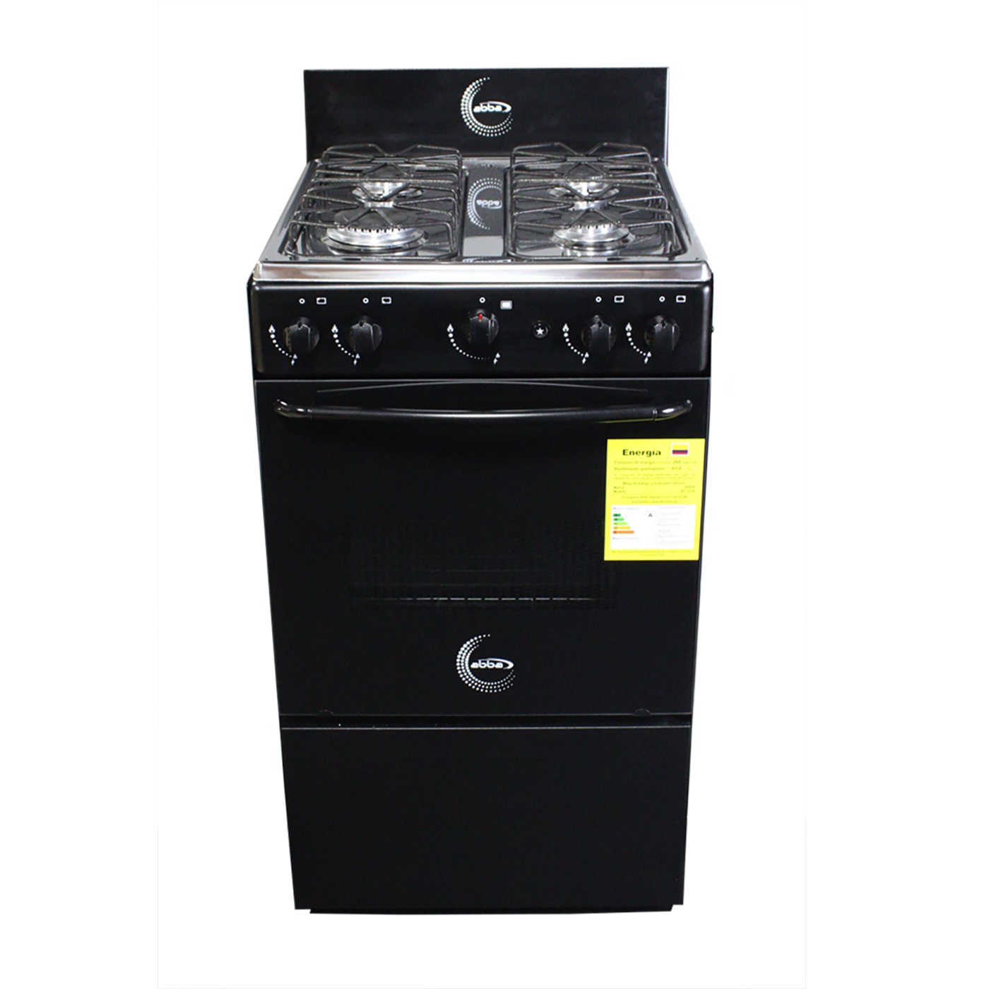 Estufa Abba AT-101-5 de 51 cm, 4 puestos, inox — imagen de referencia