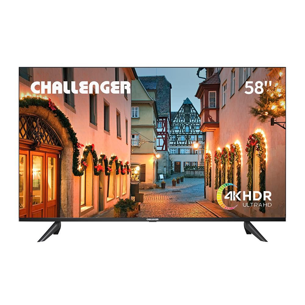 Televisor Challenger 58 pulgadas · Google TV · referencia por confirmar — imagen de referencia